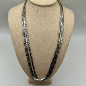Lia Sophia - Elegant Silver Multi Stranded Necklace